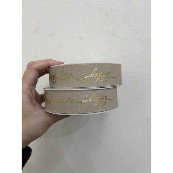 Ruy Băng Nhựa Thái In Chữ Bản 3cm Dài 45m