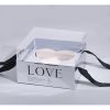 Hộp Giấy Đựng Hoa In Chữ Love - Hình Trái Tim .  Có Quai Xách