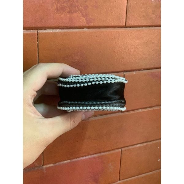 Ruy băng voan viền ngọc - loại không lõi bản 4cm