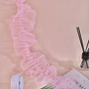 Voan đính ngọc - Viền voan công chúa đính ngọc may sẵn - Voan bèo bó hoa cực sang chảnh - 11cm x 2m