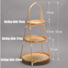 Mẹt tre tầng đan thủ công đựng đồ ăn, trang trí phụ kiện decor chụp ảnh