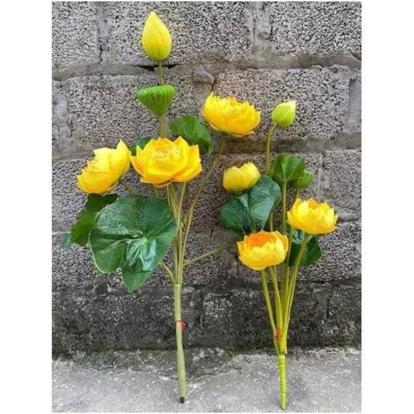 CÀNH SEN LỤA - HOA SEN THÁI . trang trí tháp oản tài lộc , cắm bình , decor cực đẹp.