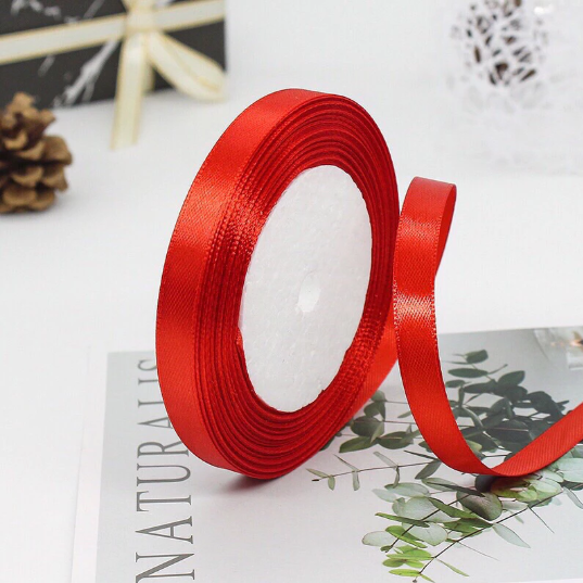 Sỉ 1 cây/10 Cuộn Ruy Băng lụa 1cm nhiều màu - cuộn 22m