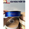 Ruy Băng Lụa In Chữ Happy Bản 2,5cm- Cuộn To Loại đẹp
