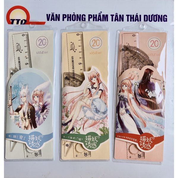 Bộ eke thước kẻ, đo độ, đo góc siêu kute