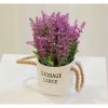Chậu hoa - Chậu hoa oải hương có quai cao cấp - Chậu hoa giả để bàn, Decor trang trí cực đẹp