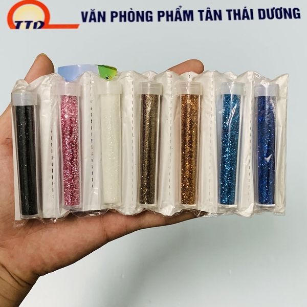 Set 12 Lọ Kim Tuyến Nhũ - Kim Tuyến Ngôi Sao Nhiều Màu - Làm Slime, Nail, Rắc Cánh Hoa, Handmade