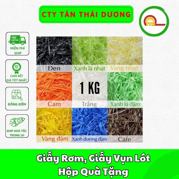 Giấy Rơm, Giấy Vụn Lót Hộp Quà Tặng, Nhiều Màu Đẹp