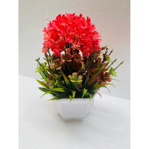 Chậu hoa giả - Chậu hoa tú cầu kèn cao cấp - Chậu hoa để bàn, Decor trang trí cực đẹp