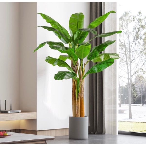 Cây giả - Cây chuối giả 3 thân, cao 1m7 - Cây chuối giả decor, Trang trí nhà cửa