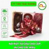 hộp 10 chiếc NƠ RÚT TÚ CẦU IN CHỮ -TRANG TRÍ GIỎ QUÀ, XE HOA CÔ DÂU