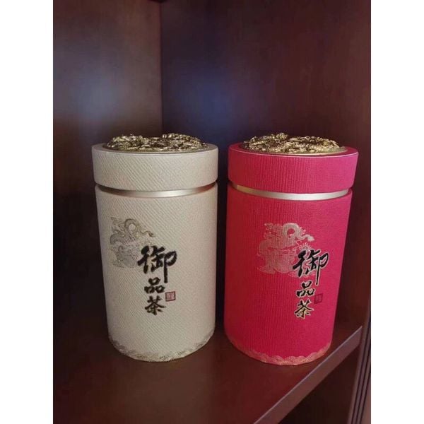 Hộp Đựng Trà Long Ấn - Mẫu Tròn - Xếp Tráp Ăn Hỏi Cực Sang