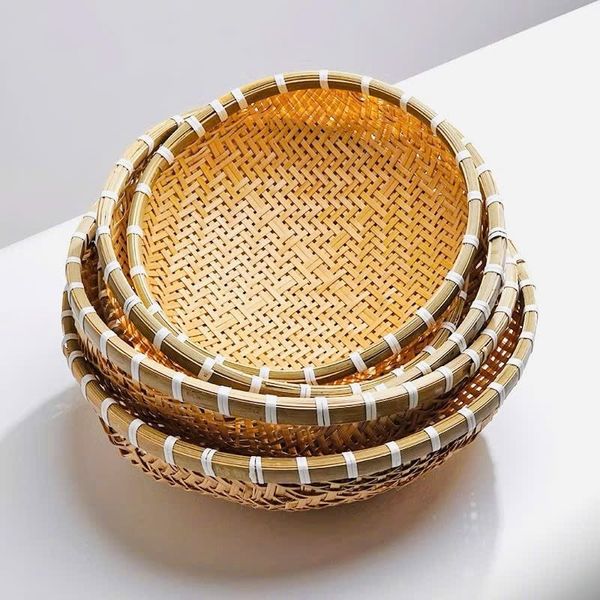 Rổ tre tròn mini - Rá tre đựng đồ ăn, đựng hạt hướng dương - Decor Trang trí chụp ảnh