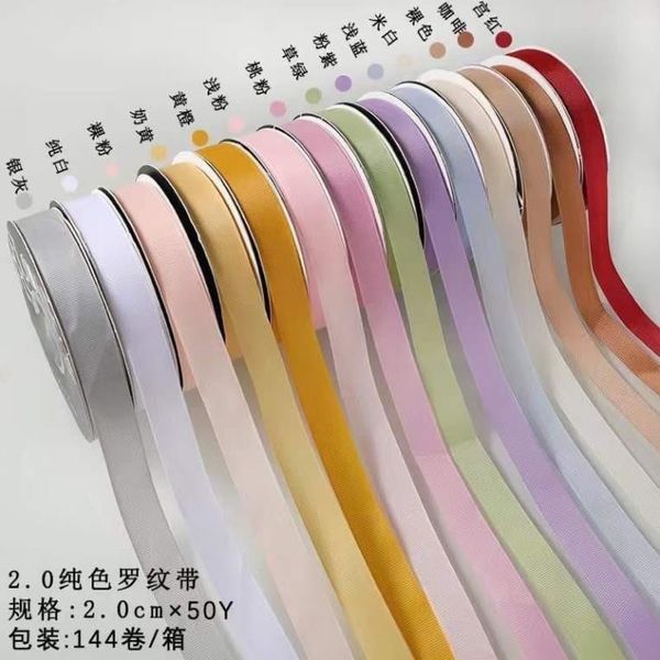 Ruy băng lụa gân màu pastel cực xinh - 2cm x 30m
