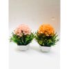 Chậu hoa giả - Chậu hoa tú cầu kèn cao cấp - Chậu hoa để bàn, Decor trang trí cực đẹp