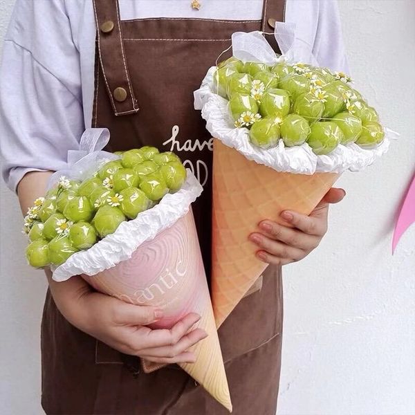Túi 100 miếng đế nhựa cắm trái cây - Giá đỡ trái cây, bánh kẹo - Decor Trang trí bó hoa, giỏ quà