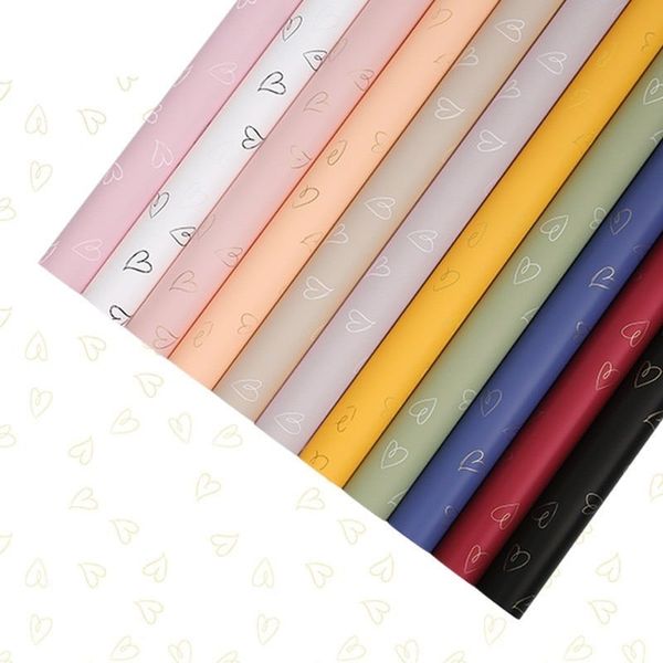 Tập 20 Tờ Giấy Gói Hoa - Giấy Bọc Quà Hoạ Tiết Hình Trái Tim - Phụ Kiện Gói Hoa,Gói Quà