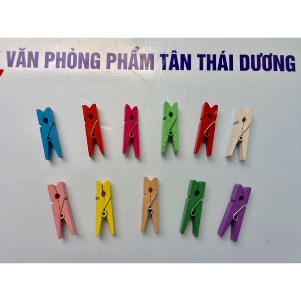 SET 50 CÁI KẸP GỖ, KẸP ẢNH CÁC MÀU