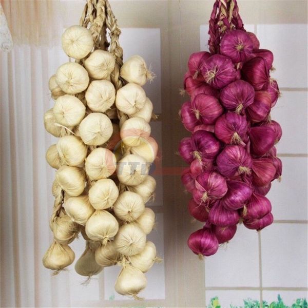 DÂY HÀNH, TỎI, ỚT,HOA QUẢ TREO TRANG TRÍ - GIỐNG NHƯ THẬT 99%