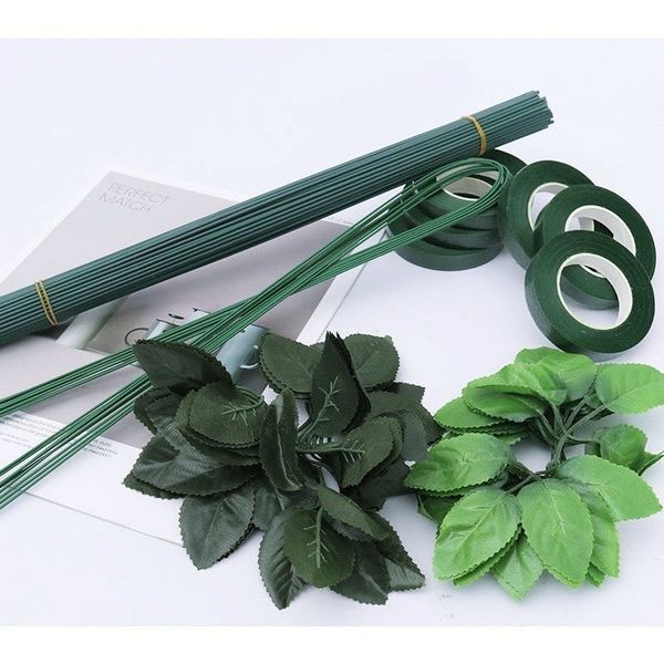 100gam lá hoa hồng bằng vải dùng cắm hoa tươi hoa sáp