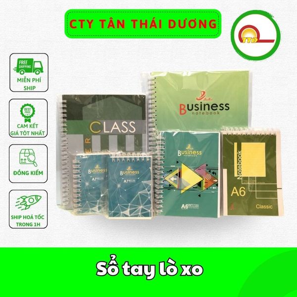 Sổ tay lò xo , nhiều kích cỡ , a5 , a4 , a6 , a7