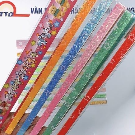 Tệp Giấy Gấp Sao Óng Ánh (Tệp 50 sao)