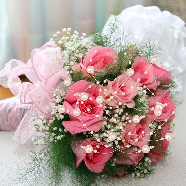 Cuộn Dây Hạt Ngọc Trai Làm Đồ Handmade - Làm Đồ Trang Sức - Trang Trí Bó Hoa Đám Cưới 60m