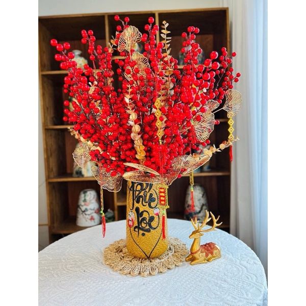 Cành đào đông 12 nhánh - Decor trang trí nhà cửa - Trang trí Tết cực đẹp