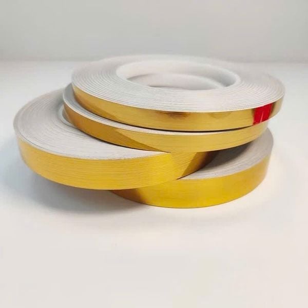Cuộn decal vàng, bạc - Cuộn chỉ dán viền gạch, dán tường, Trang trí nội thất - Khổ 1cm x 50met