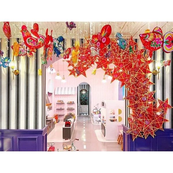 Đèn Ông Sao - Đèn ông sao không viền - Đèn ông sao truyền thống - Decor Trang trí nhà cửa - Lồng đèn Trung Thu