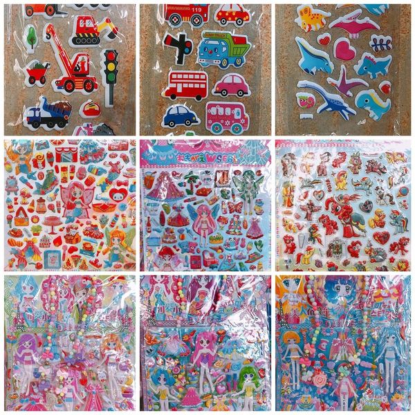 Tờ Dán Sticker Nổi 3D Thời Trang, Công Chúa Bản To Nhiều Chi Tiết Cho Bé