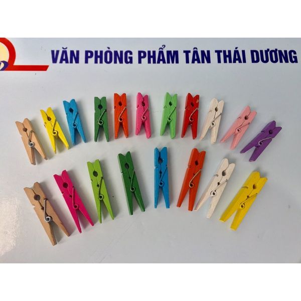 SET 50 CÁI KẸP GỖ, KẸP ẢNH CÁC MÀU