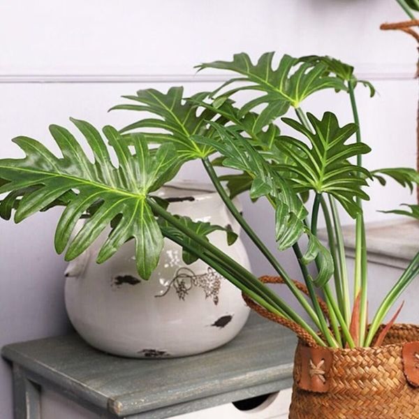 Cành giả - Cụm lá chân vịt 7 nhánh cao cấp - Decor Trang trí nhà cửa
