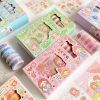 Hộp sticker và băng keo dán trang trí hoạ tiết hoạt hình dễ thương