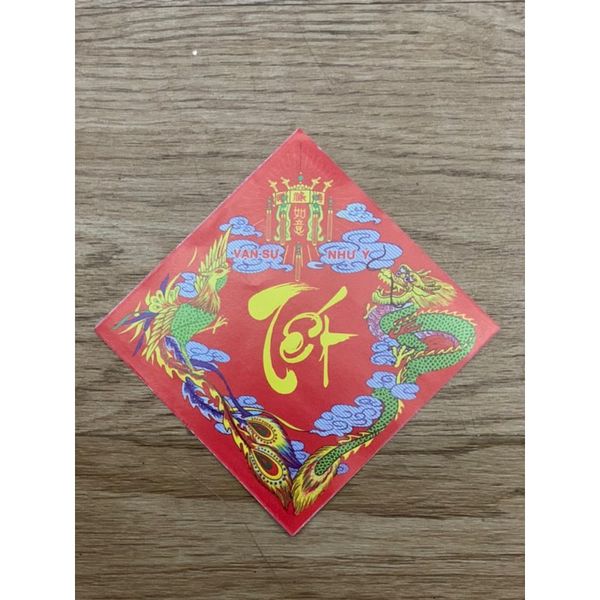 Set 10 tem chữ Tết - Dán bánh trưng, dưa hấu - Trang trí đồ Tết