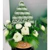 Vỏ hộp bánh cưới hình vòm - vỏ hộp bánh cưới ,vỏ hộp trà cưới, hoạ tiết hoa -vỏ hộp trang trí tráp cưới hỏi  (Không Dây)