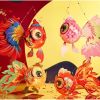Đèn lồng Trung Thu - Đèn lồng con cá nhiều màu, kèm phụ kiện - Trang trí cực đẹp