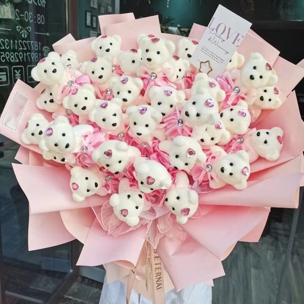 Gấu xốp mini dễ thương - Decor trang trí bó hoa, hộp quà cực đẹp