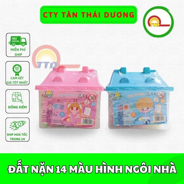 ĐẤT NẶN 14 MÀU HÌNH NGÔI NHÀ