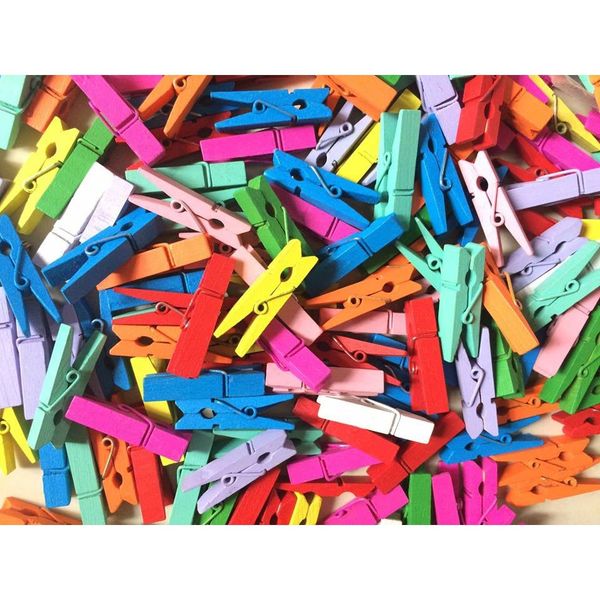 SET 50 CÁI KẸP GỖ, KẸP ẢNH CÁC MÀU