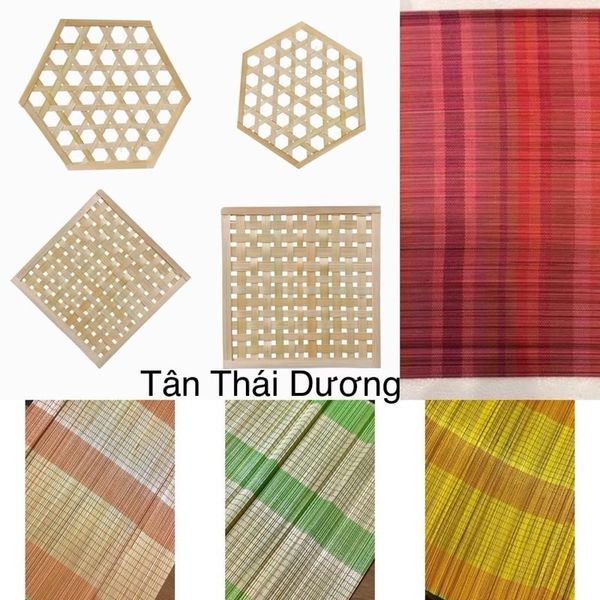 Vỉ tre, mành tre, phên tre, tấm đan tre - Decor trang trí Tết