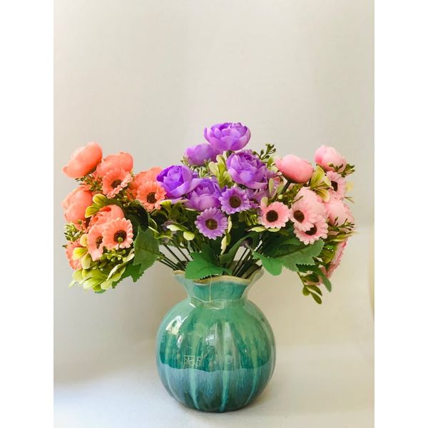 Hoa giả - Cụm hoa hồng nhí - Hoa hồng điểm cắm lọ hoa để bàn - Decor trang trí cực đẹp