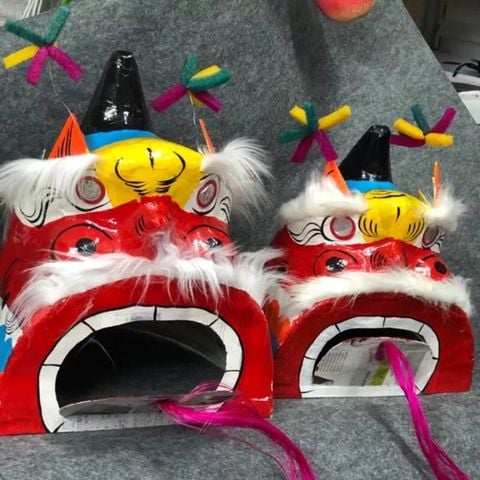 Đầu sư tử - Đầu Lân - Decor trang trí Trung Thu - Làm đồ chơi truyền thống
