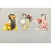 Banner cô gái cầm bó hoa - Gắn bó hoa, Decor bánh sinh nhật - Trang trí bó hoa (Ngẫu nhiên)