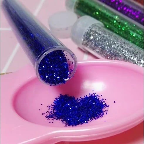 Set 12 Lọ Kim Tuyến Nhũ - Kim Tuyến Ngôi Sao Nhiều Màu - Làm Slime, Nail, Rắc Cánh Hoa, Handmade