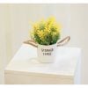 Chậu hoa - Chậu hoa oải hương có quai cao cấp - Chậu hoa giả để bàn, Decor trang trí cực đẹp