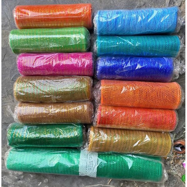 ( 27cm x7met)  LƯỚI THÔ KIM TUYẾN - loại ngắn - trang trí - bó hoa- giỏ quà