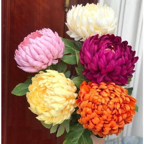 Hoa giả - Cành hoa cúc mẫu đơn cao cấp - Decor trang trí cực đẹp