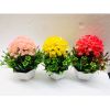 Chậu hoa giả - Chậu hoa tú cầu kèn cao cấp - Chậu hoa để bàn, Decor trang trí cực đẹp