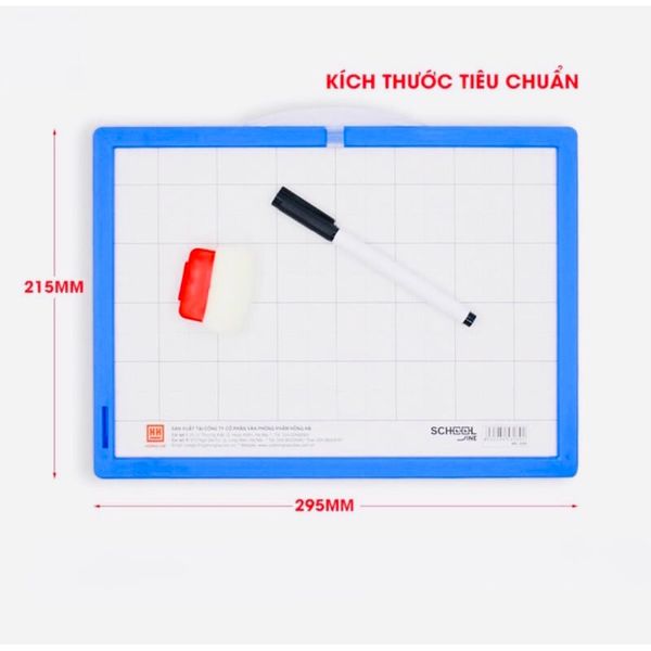 Bảng học sinh 2 mặt dùng bút dạ và phấn Hồng Hà 3289